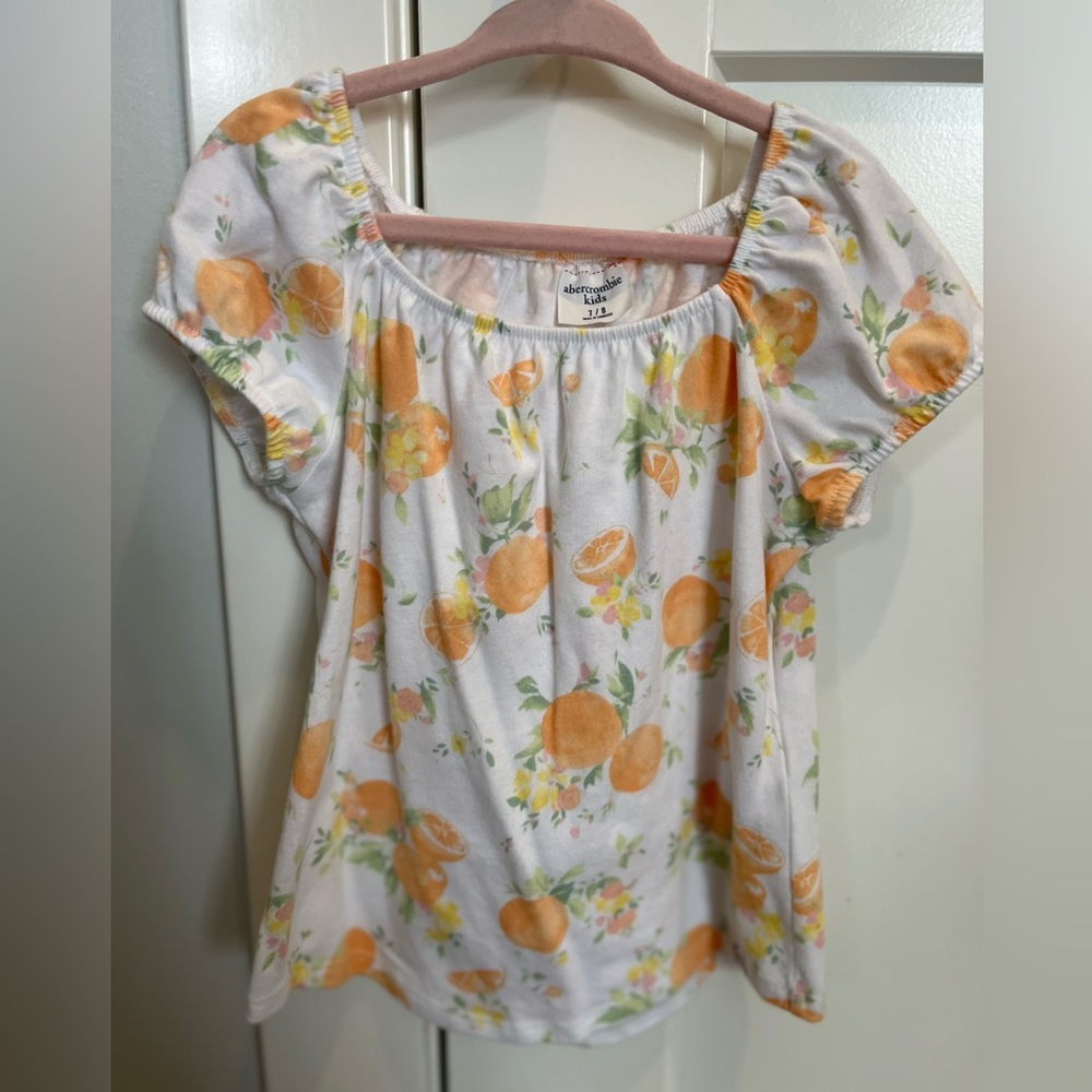 Abercrombie kids orange top and bottom set size 7/8
